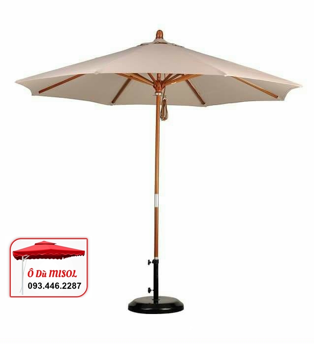 Ô dù 3m kèo gỗ đúng tâm không đế