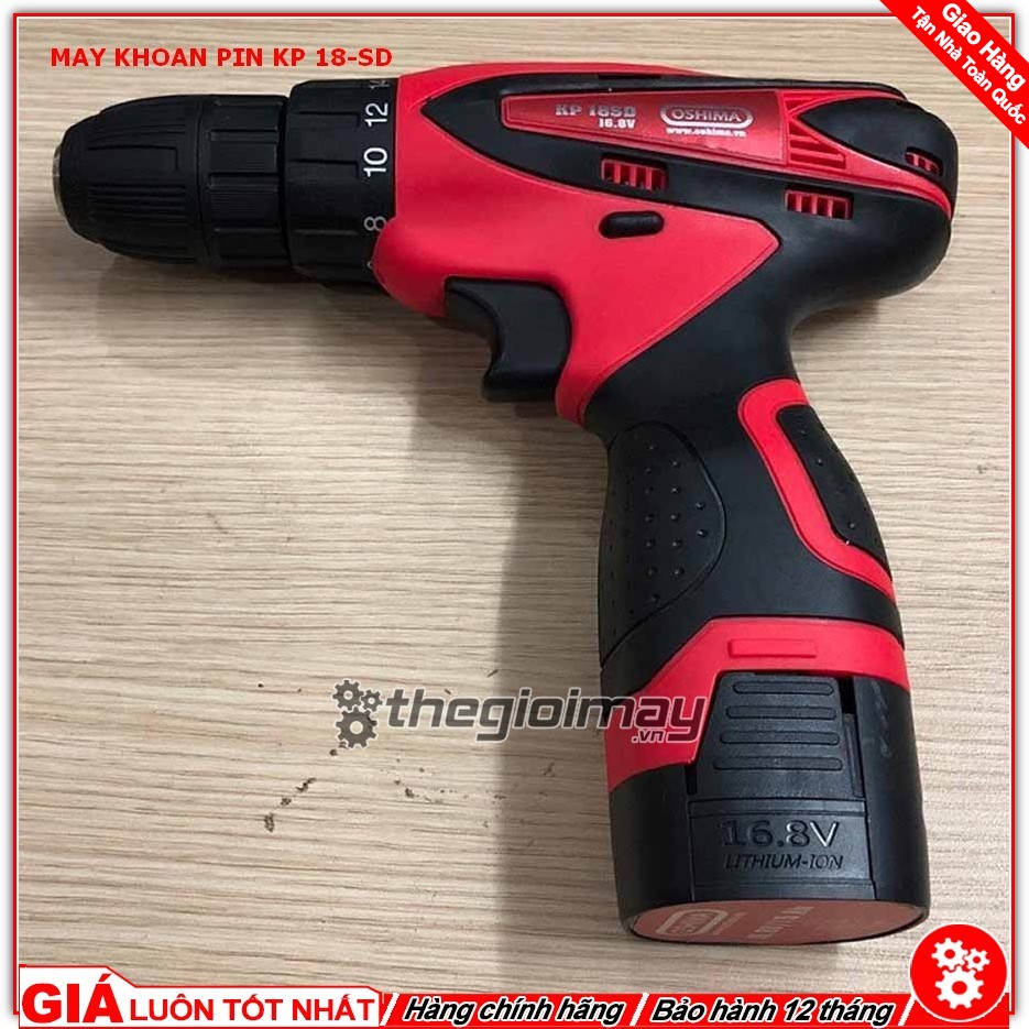 [HCM]Máy khoan pin cầm tay 18V Oshima KP18SD