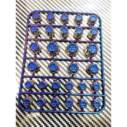 Nắp chụp ốc trang trí xe máy đủ màu (Bộ 28 con đủ Size)