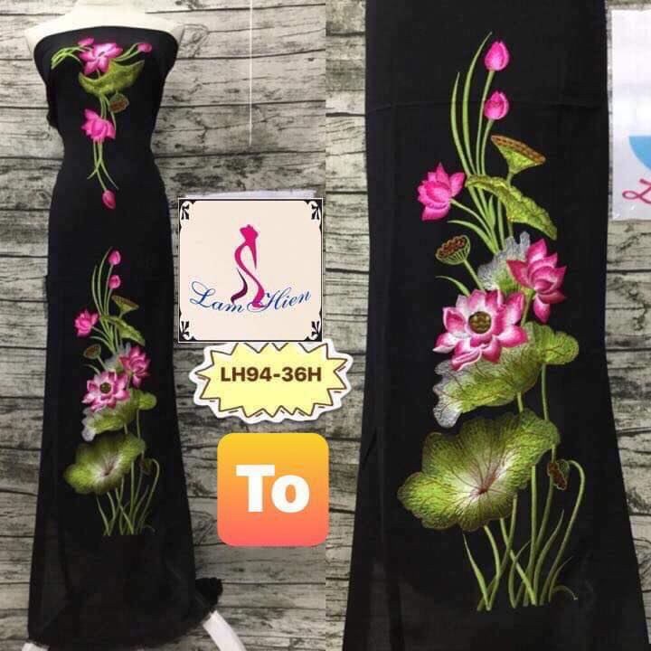 Vải áo dài thêu LH94 to