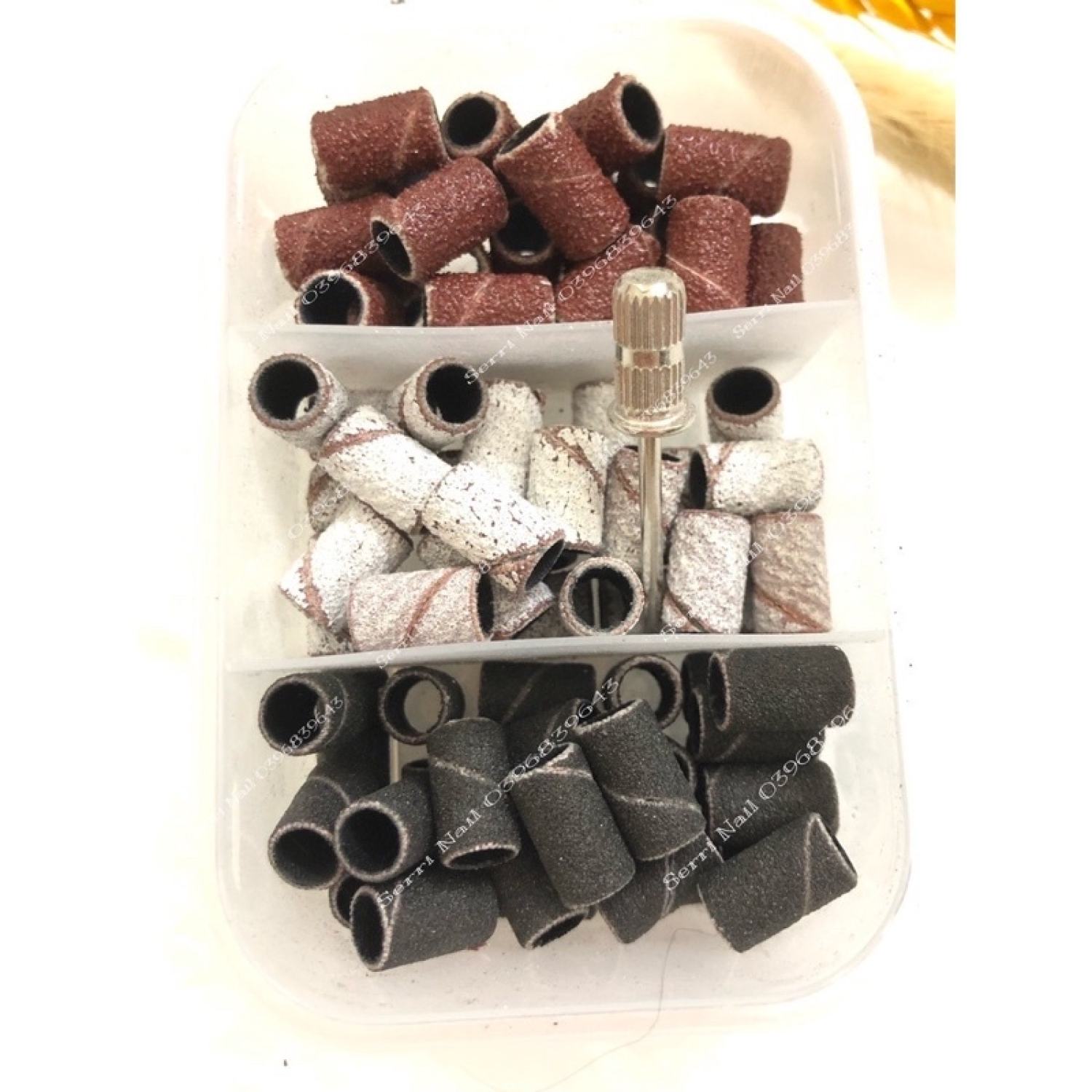 Set đầu mài giấy ráp mài móng sơn ɡel 3 loại