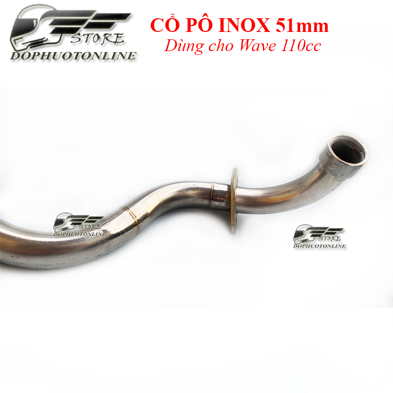 Cổ Pô Dream Wave Inox Gắn Pô Độ 51mm