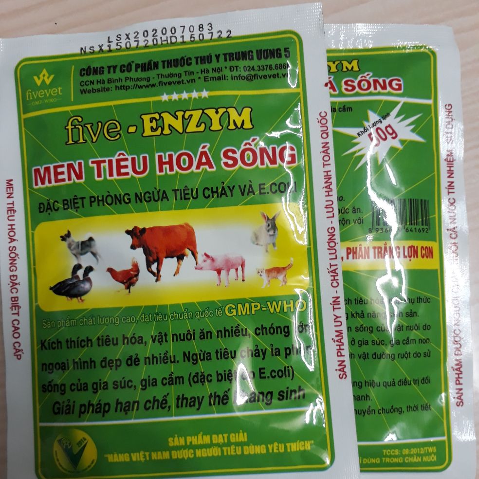 men tiêu hóa sống giảm tiêu chảy hôi phân 2 gói 50gr