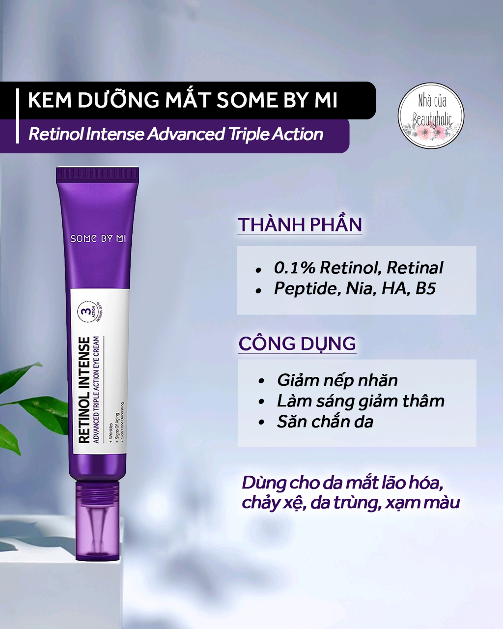 [Nhacuabeautyholic] Kem mắt SOME BY MI RETINOL EYE CREAM