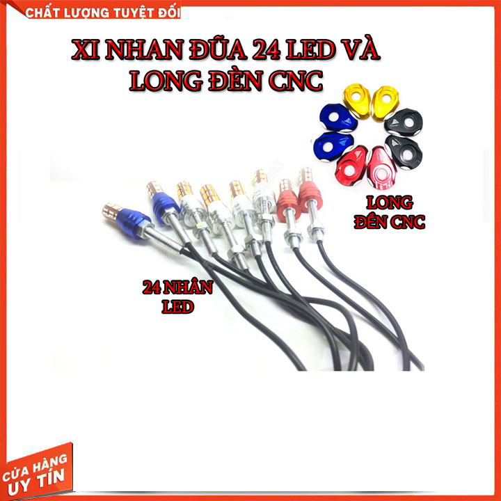 XINHAN LED 24 NHÂN VÀ LONG ĐỀN CNC ( KIỂU ĐŨA)- GIÁ 1 CẶP XI NHAN HOẶC 1 CẶP LONG ĐỀN