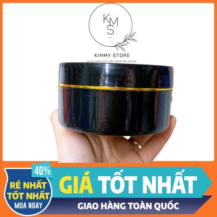 Hủ nhựa đựng kem 200g màu đen