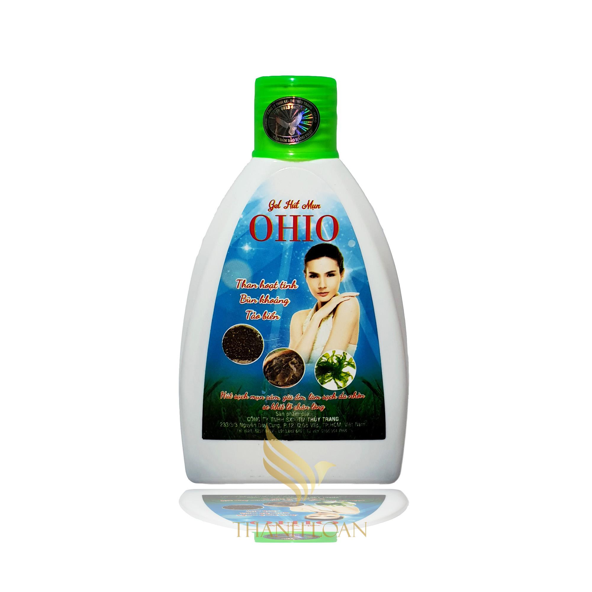 Gel hút mụn ohio – gel hút mụn than hoạt tính – bùn khoáng – tảo biển - 200g