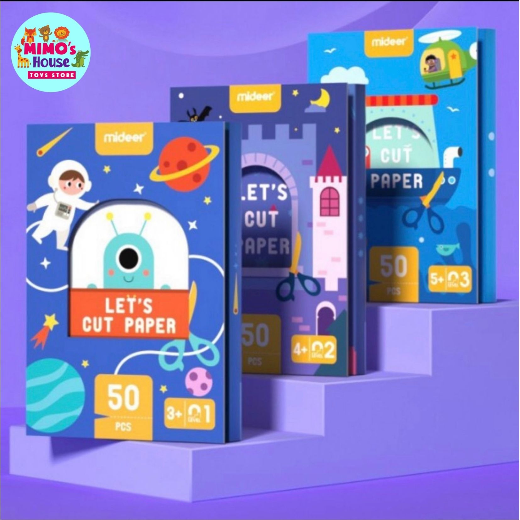 TRÒ CHƠI CẮT DÁN THỦ CÔNG – LET’S CUT PAPER - MIDEER