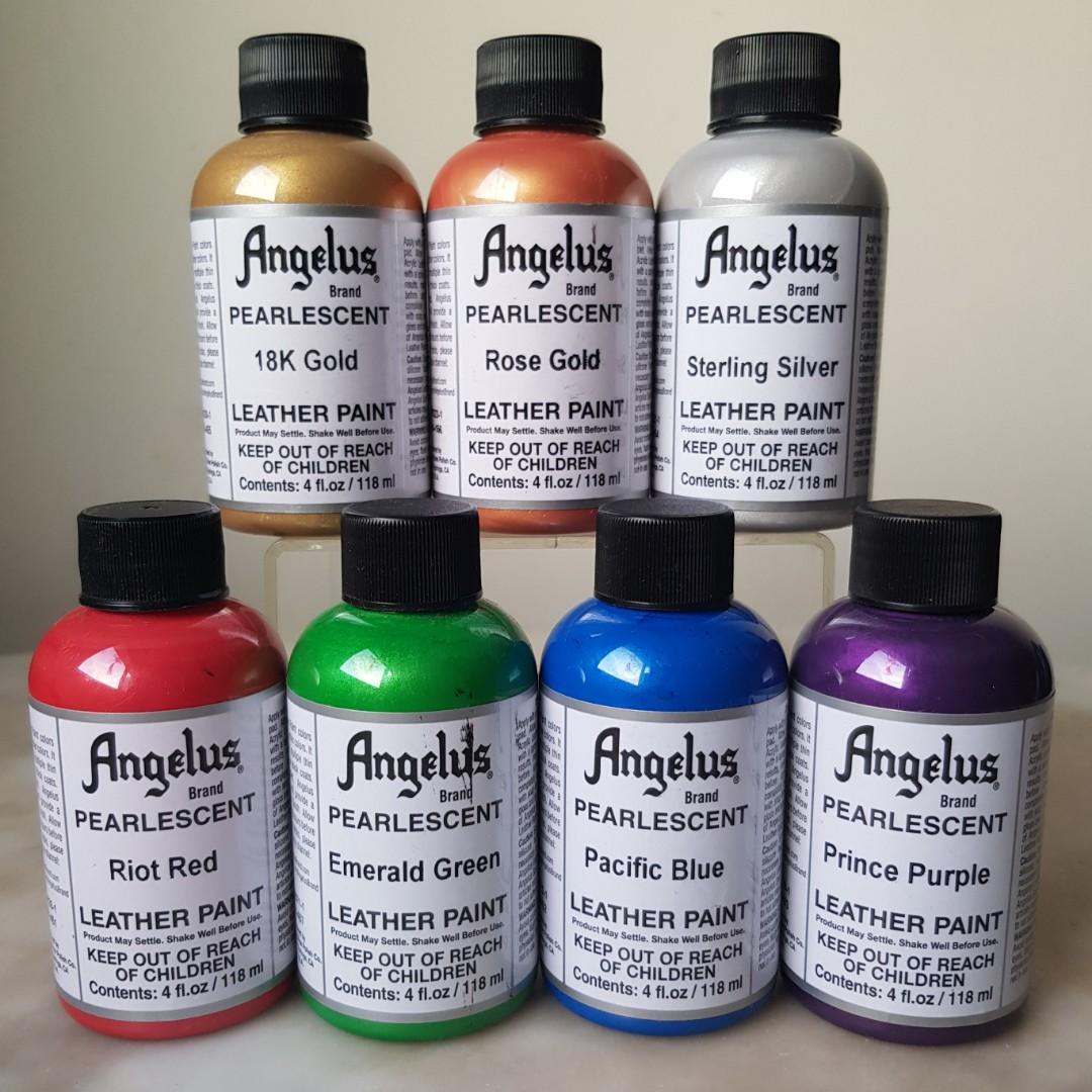 Màu vẽ da, vải Angelus Leather Paint (Pearlescent) – 118ml (4Oz)