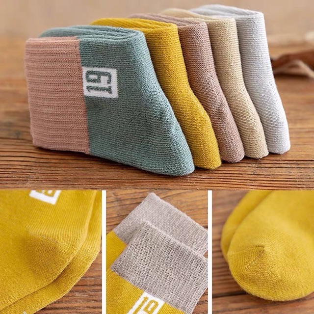 [Hoàn tiền 15%] SET 5 ĐÔI TẤT CAO CỔ ĐÁNH SỐ 19-20 CHO BÉ