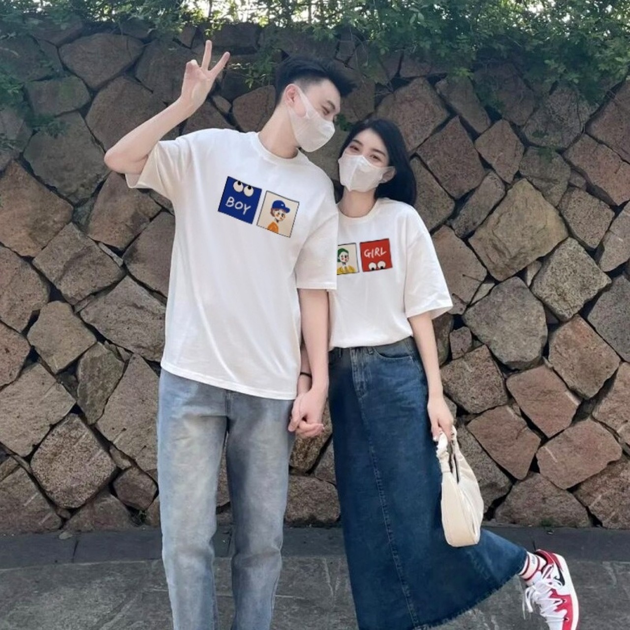 ÁO ĐÔI IN HÌNH BOY GIRL SIÊU  ĐÁNG YÊU
