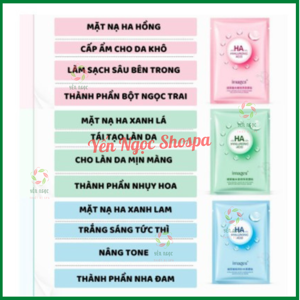 Miếng Mặt nạ HA cấp ẩm, dưỡng da