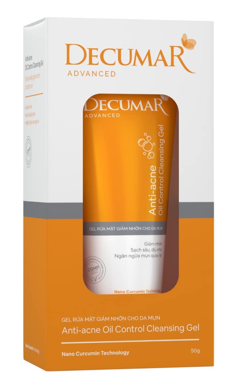 GEL RỬA MẶT GIẢM NHỜN CHO DA MỤN DECUMAR ( tuýp 50g)