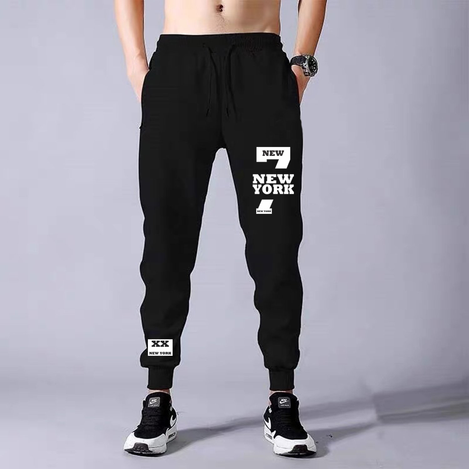 Quần jogger nỉ nam newyork size m-xxl từ 40-80kg