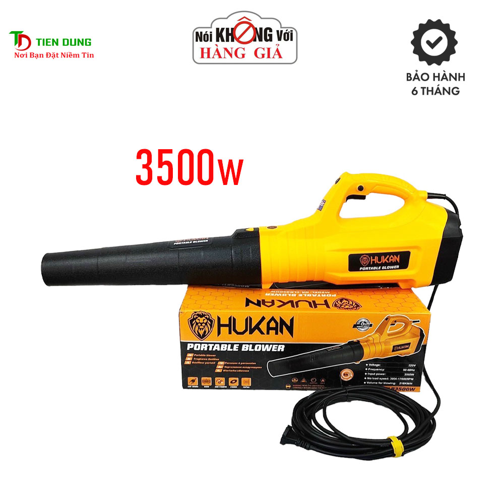 Máy thổi lá cây - thổi bụi công nghiệp dùng điện công suất 3500w hukan hk-elb3500