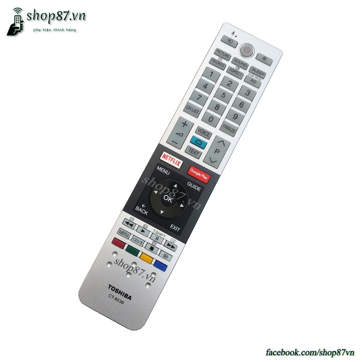 Remote điều khiển TV Toshiba giọng nói CT-8536