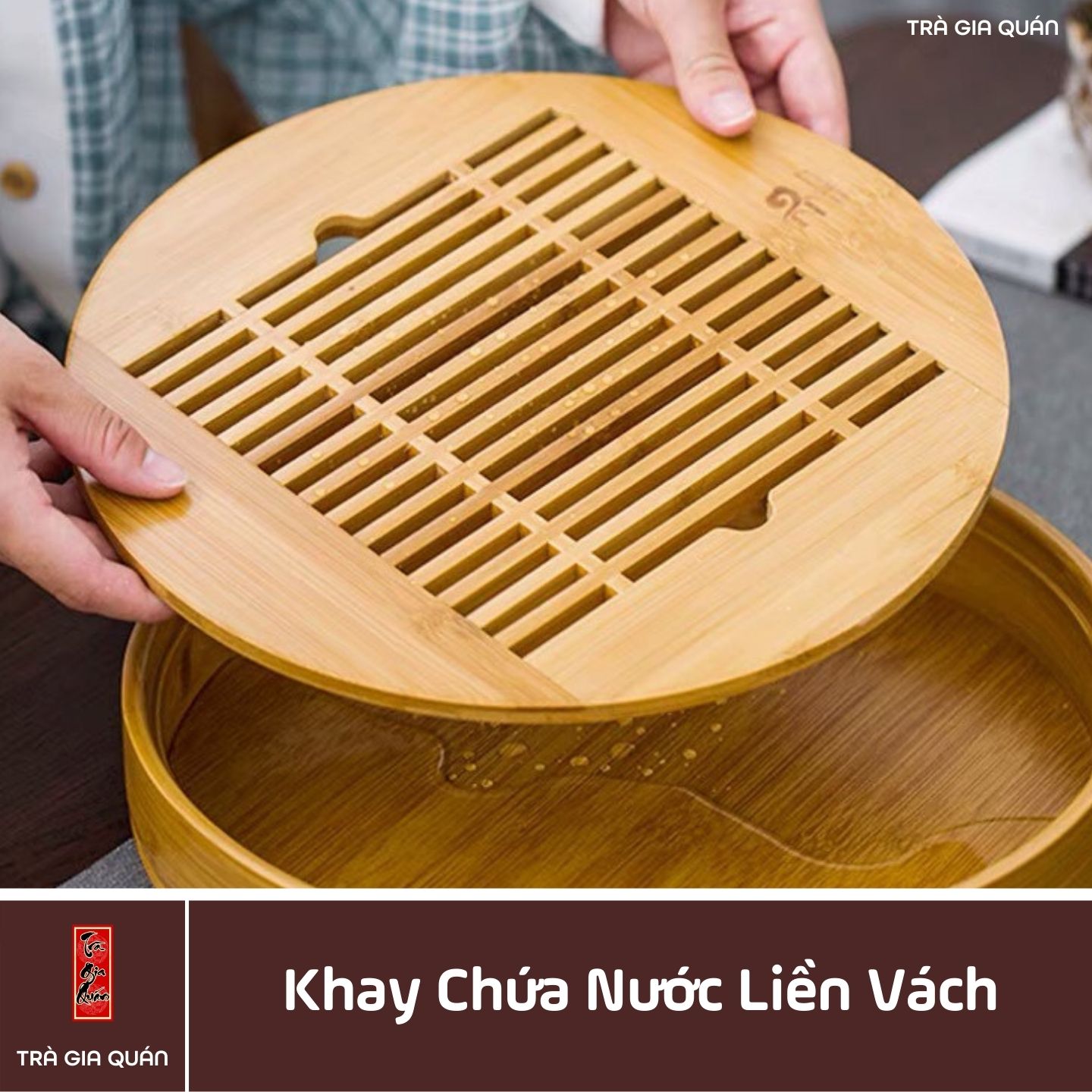 Khay Trà Tre Cao Cấp Tròn KT 14