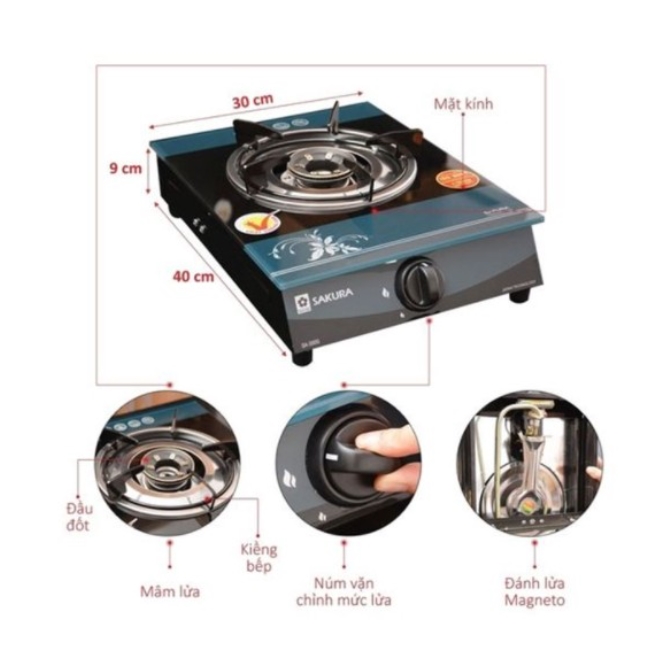 [Thanh lý] Bếp gas đơn Mini Sakura SA-300G