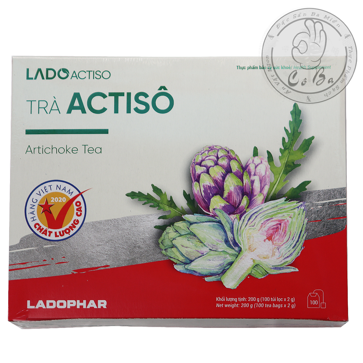 Trà atiso thượng hạng hộp 100 túi lọc ladophar