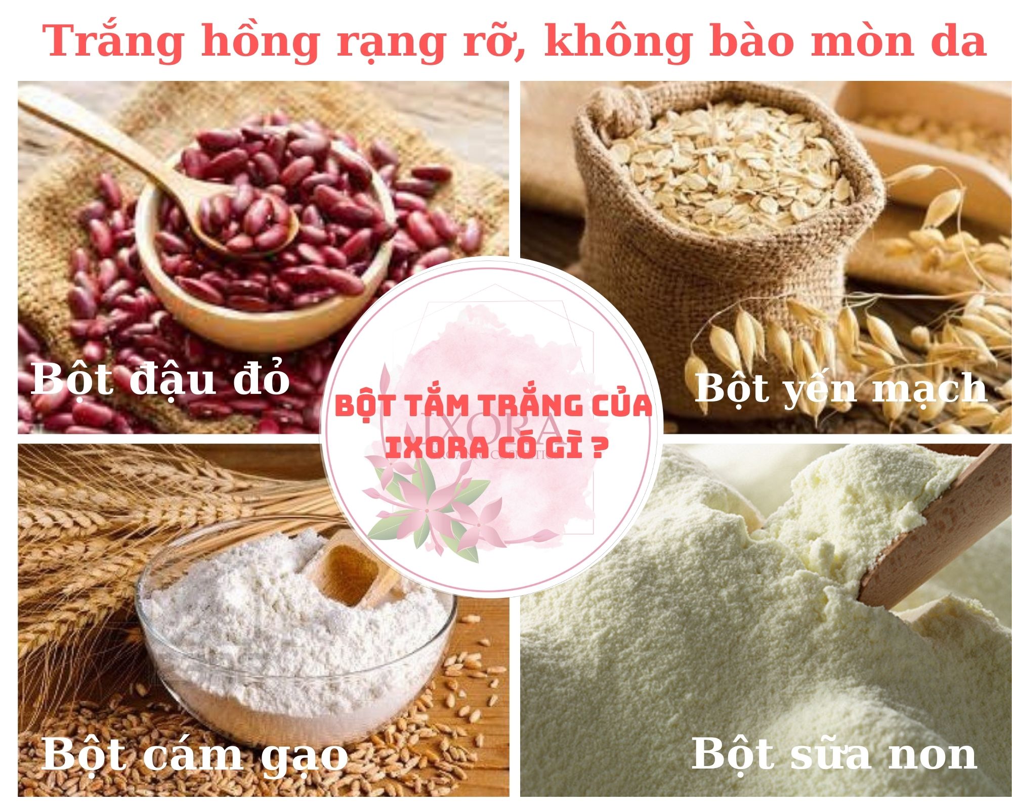 Combo bột tắm trắng, chăm sóc da body toàn diện nhất [bột tắm 1kg + tẩy da chết body 200gr +mặt nạ 100gr]