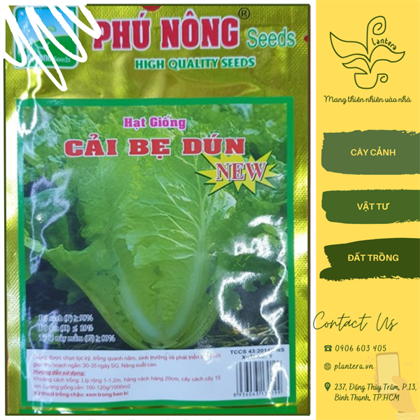 Hạt Giống Cải Bẹ Dún  Sen Vàng Gói 10Gram
