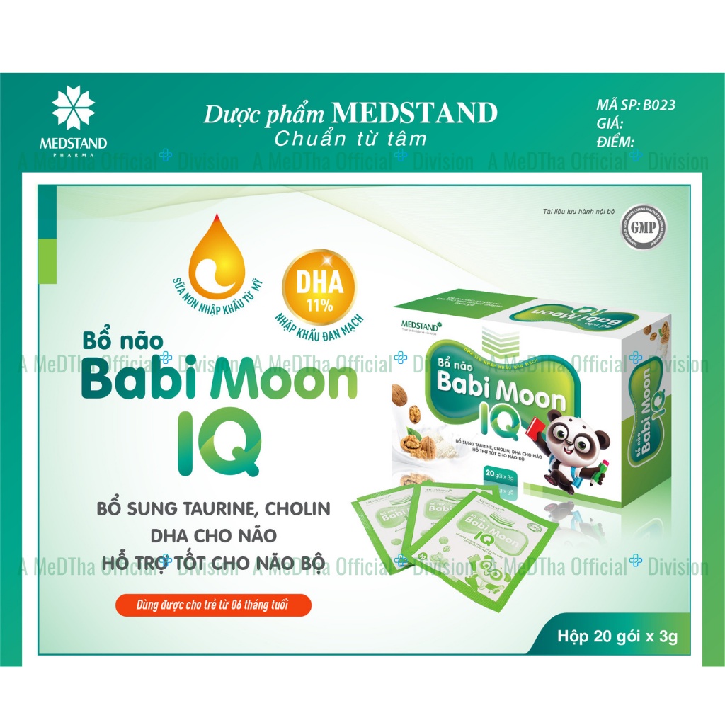 Cốm bổ não BABI MOON IQ hộp 20 gói