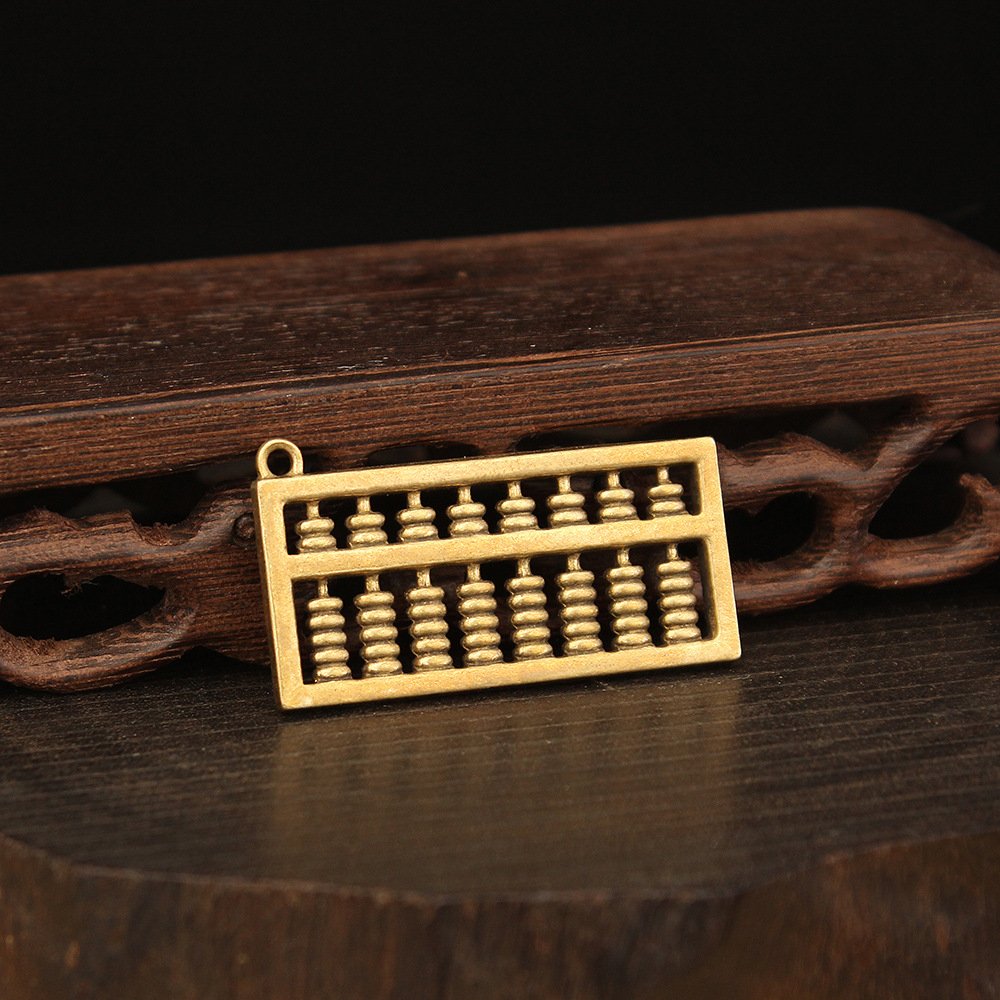 Móc Khóa Phong Thủy Hình Bàn Tính Cổ (Kích Thước: 4.6cm x 2.5cm)