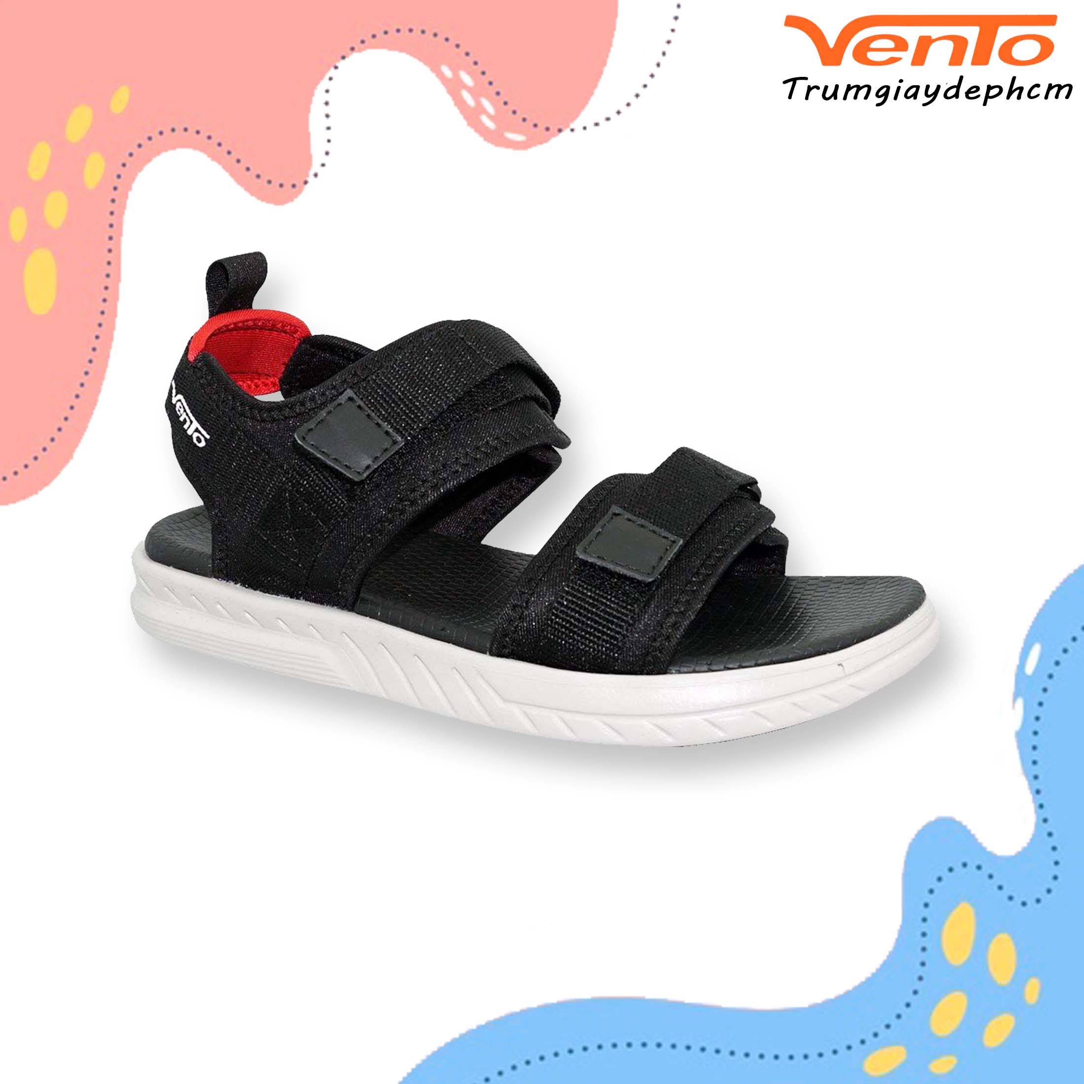 Sandal Vento Chính Hãng NB81 Đen Unisex