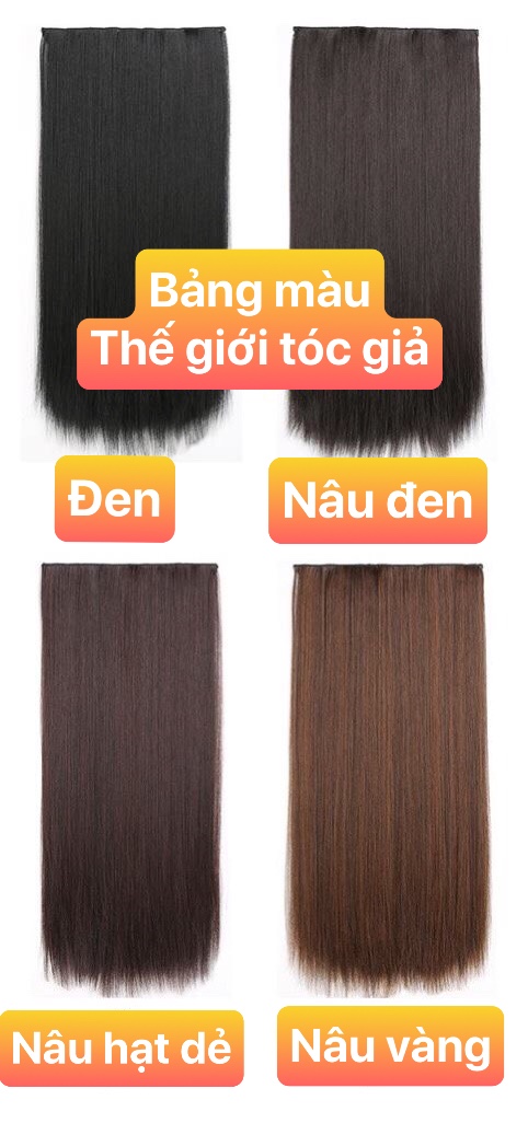 [HCM]KẸP TÓC GIẢ NỬA ĐẦU THẲNG DÀI