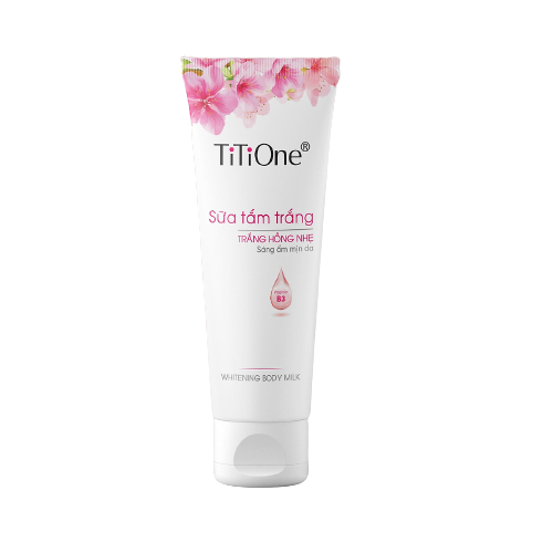 Sữa tắm trắng Titione chai 200g - trắng hồng nhẹ, sáng ẩm mịn da