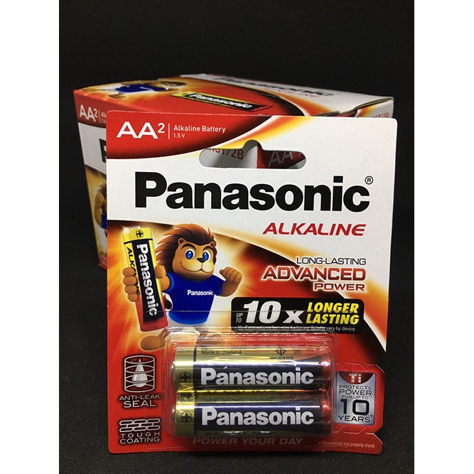 Vỉ 2 viên Pin tiểu AA Panasonic Alkaline LR6T-2B