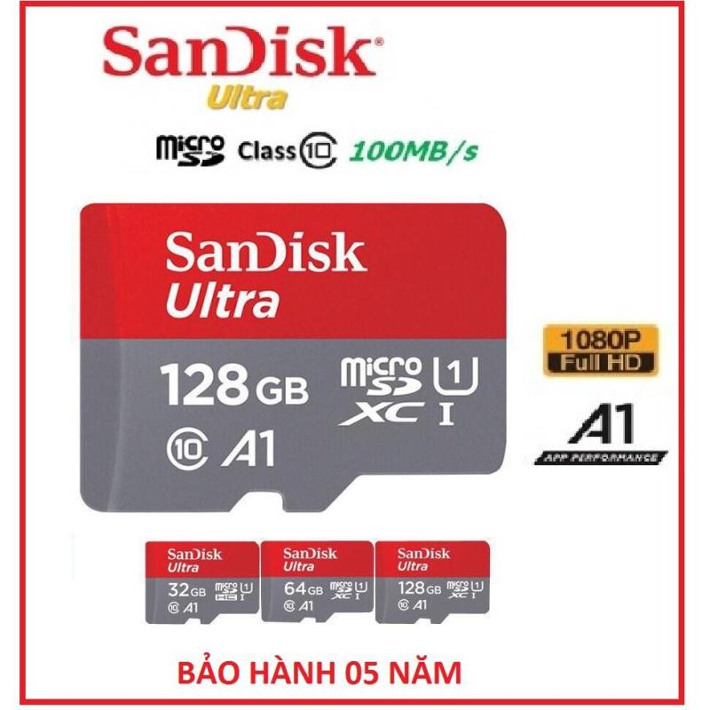 Thẻ nhớ sandisk MicroSDHC ultra 100mb 128gb A1 không Adapter