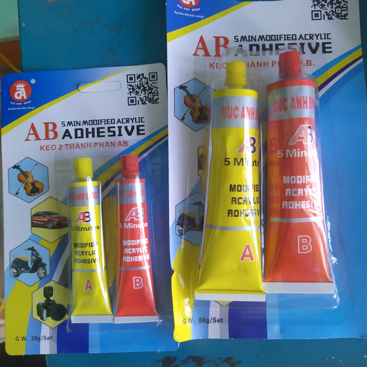 Keo dán 2 thành phần AB 20g,80g