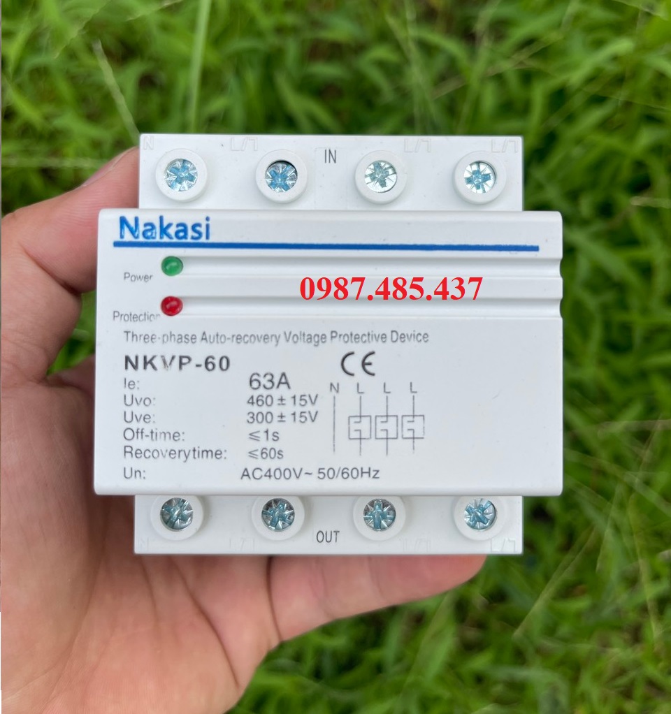 Chống mất pha, mất trung tính, quá tải 3 pha 100A - Thiết bị bảo vệ điện áp 3 pha