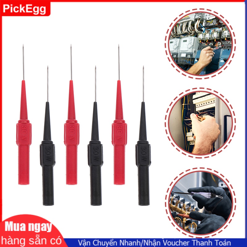 PickEgg 6Pcs Multimeter Test Needles Electrical Test Probe Replacement Tester Needle