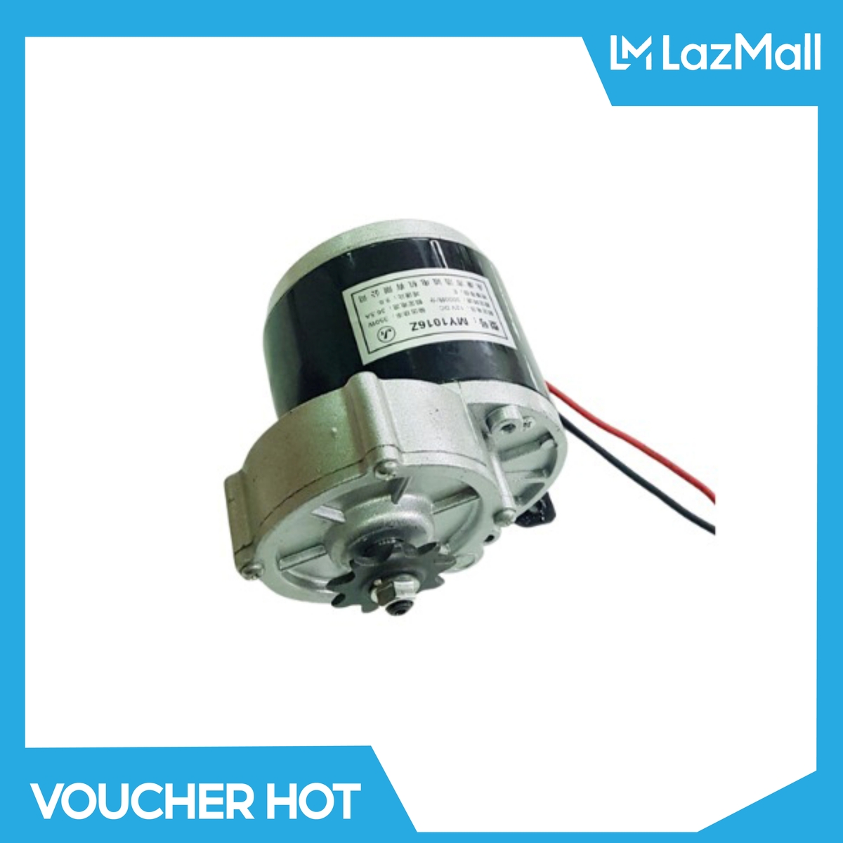 Động cơ chổi than 12V 350W hộp số giảm tốc xe điện