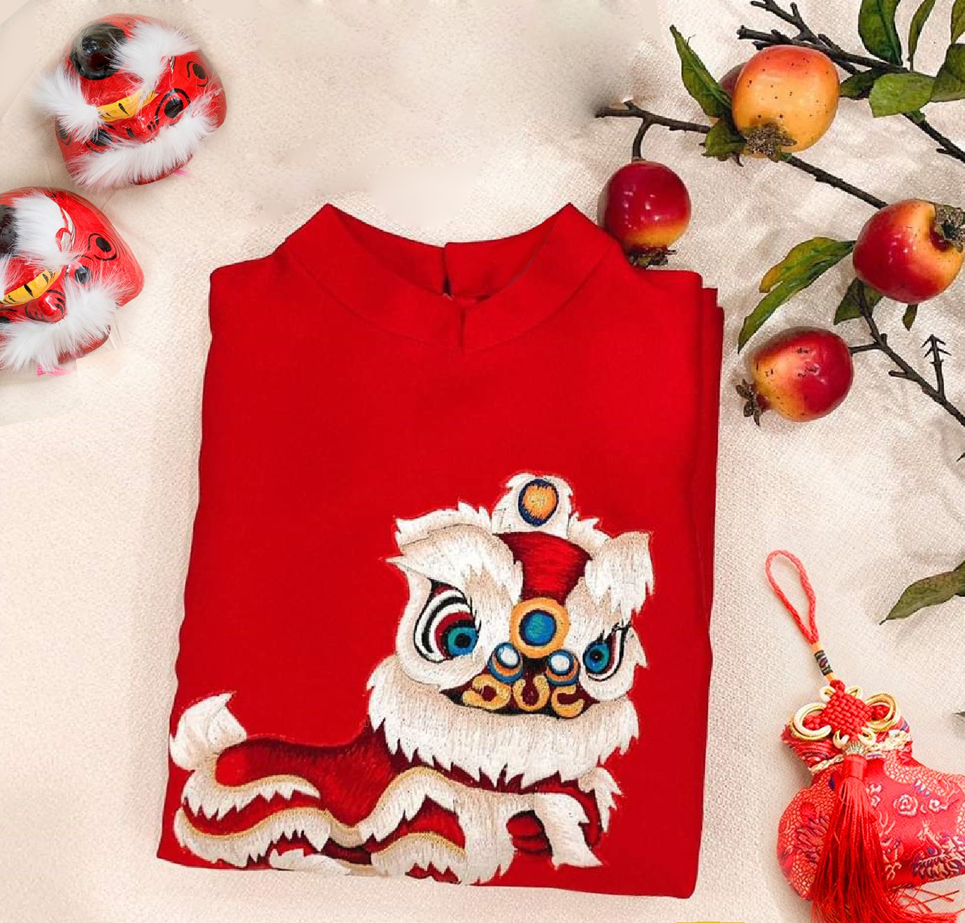 Áo Dài Thêu Kỳ Lân Cho Bé Trai