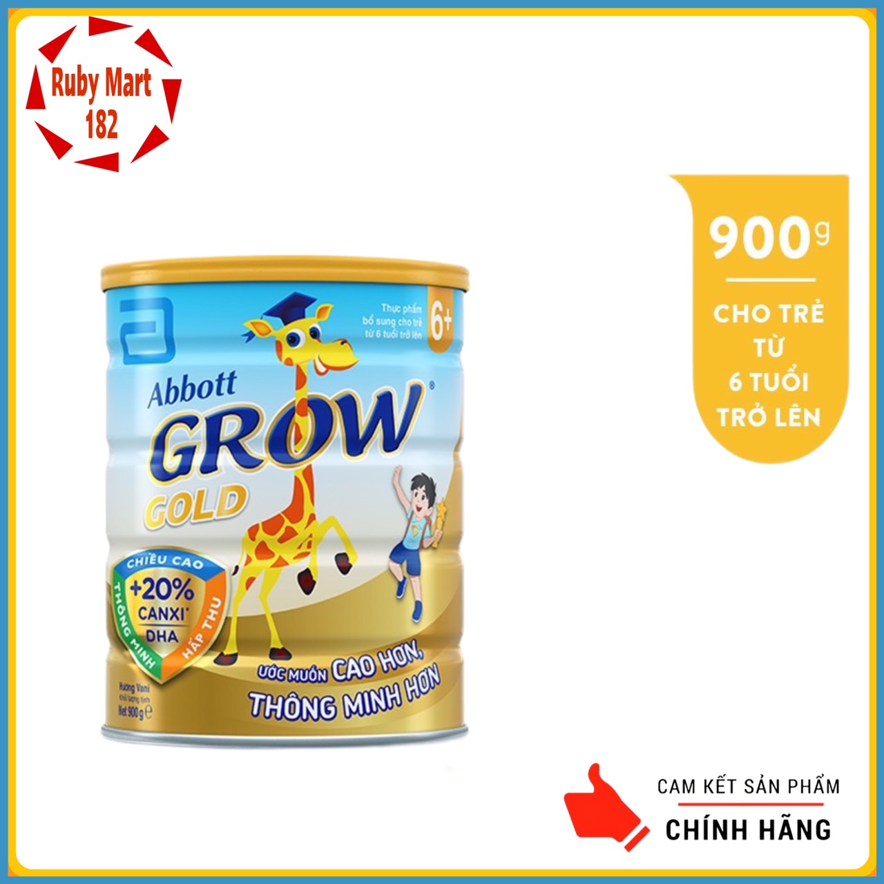 Sữa bột abbott grow gold 6+ lon 900g