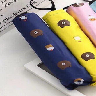 Ô dù gấp gọn che mưa cute mini hình gấu Brown dễ thương chống tia UV,ô gấp gọn gọn kute