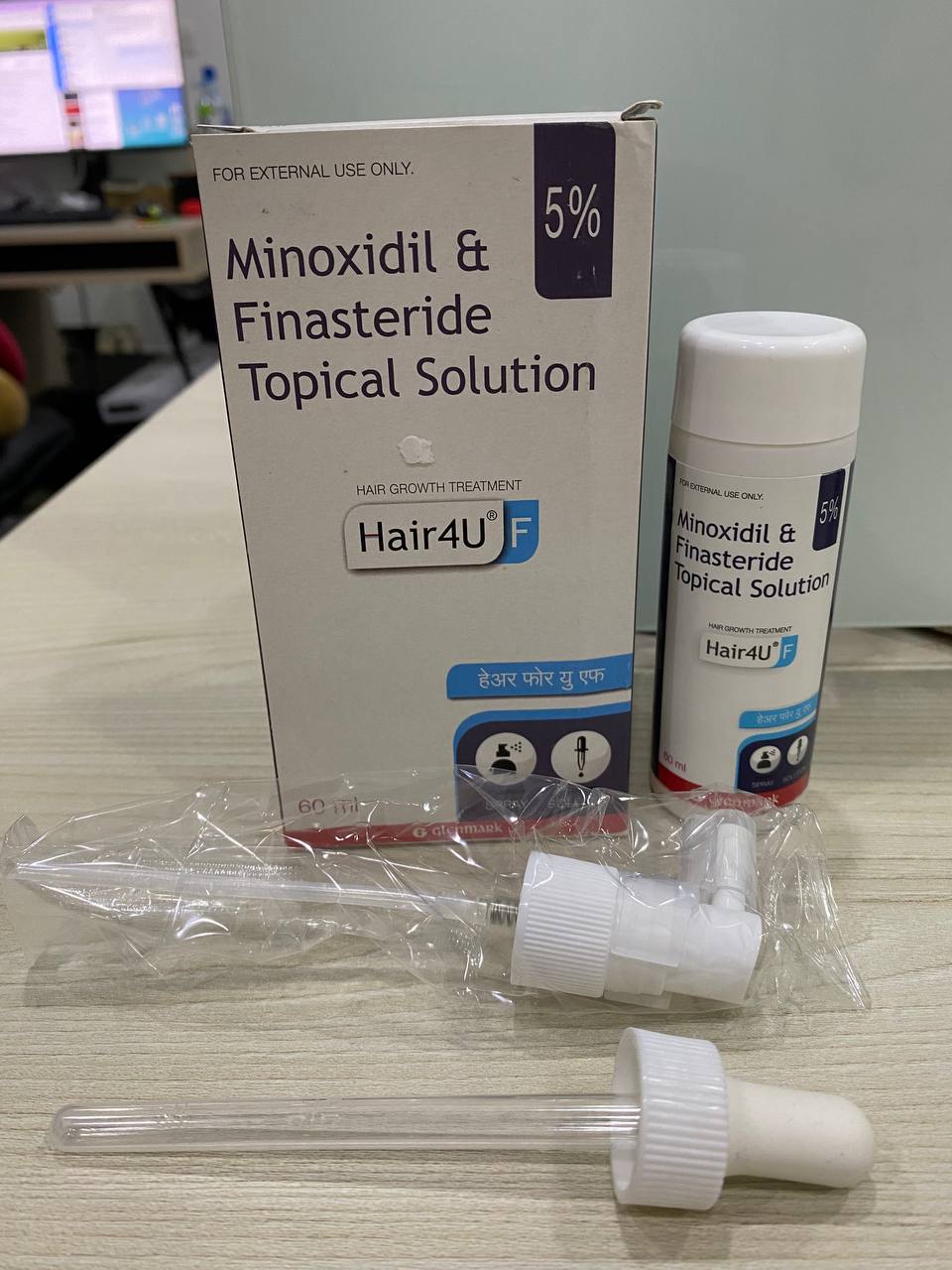 Chai xịt kích thích mọc tóc Minoxidil & Finasteride Topical Solution 5% - Hair4U