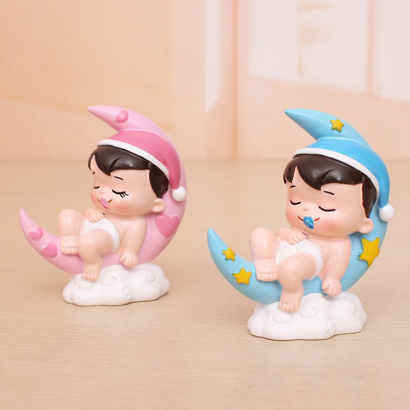 Em bé mặt trăng - Trang trí bánh sinh nhật bánh kem