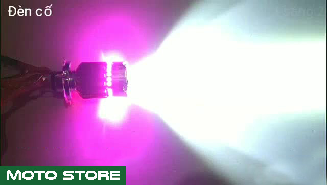 Đèn pha Led xe máy 7 màu 4 tim H4 ( giá 1 cái )