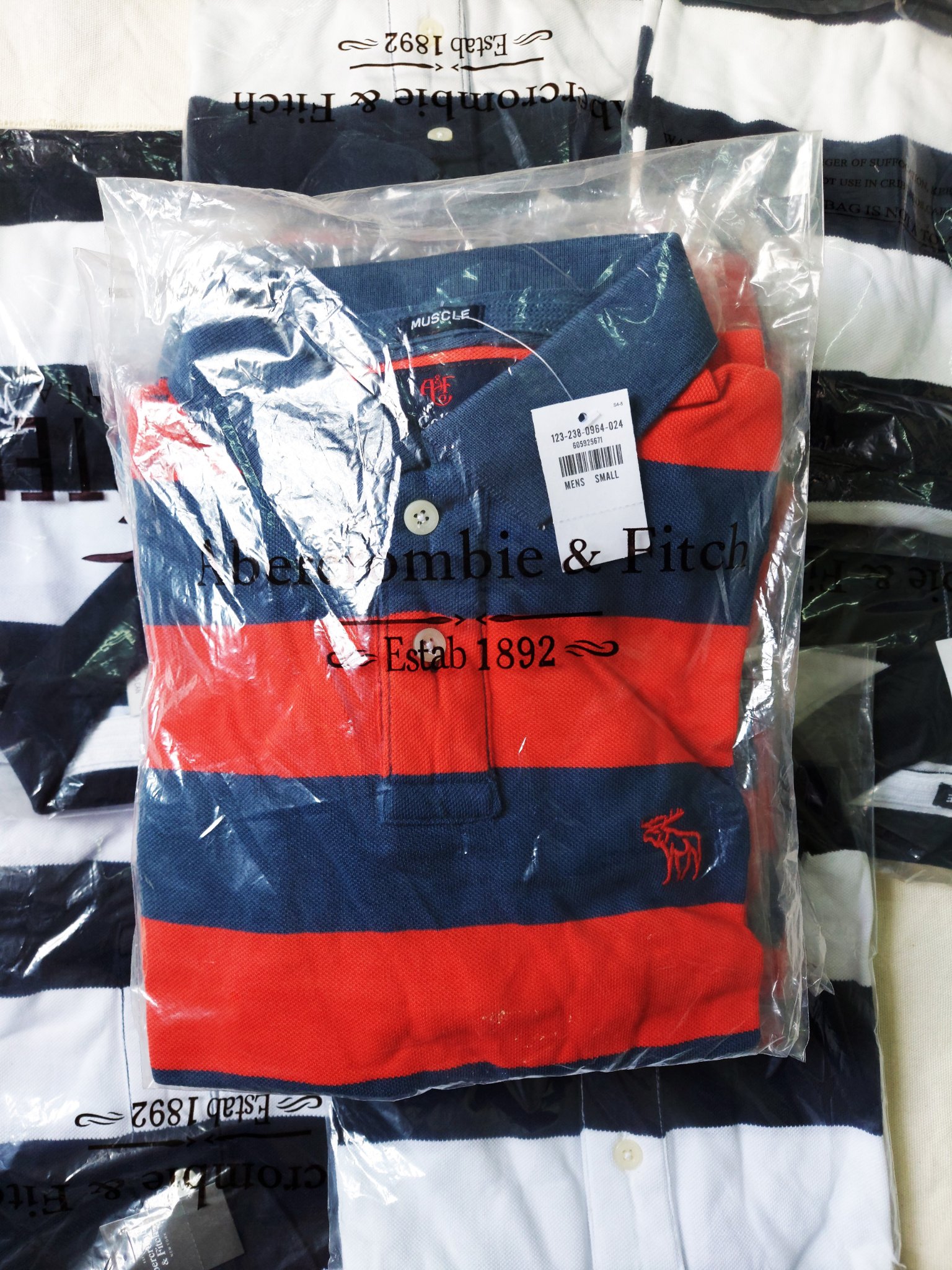 Áo thun polo sọc Abercrombie