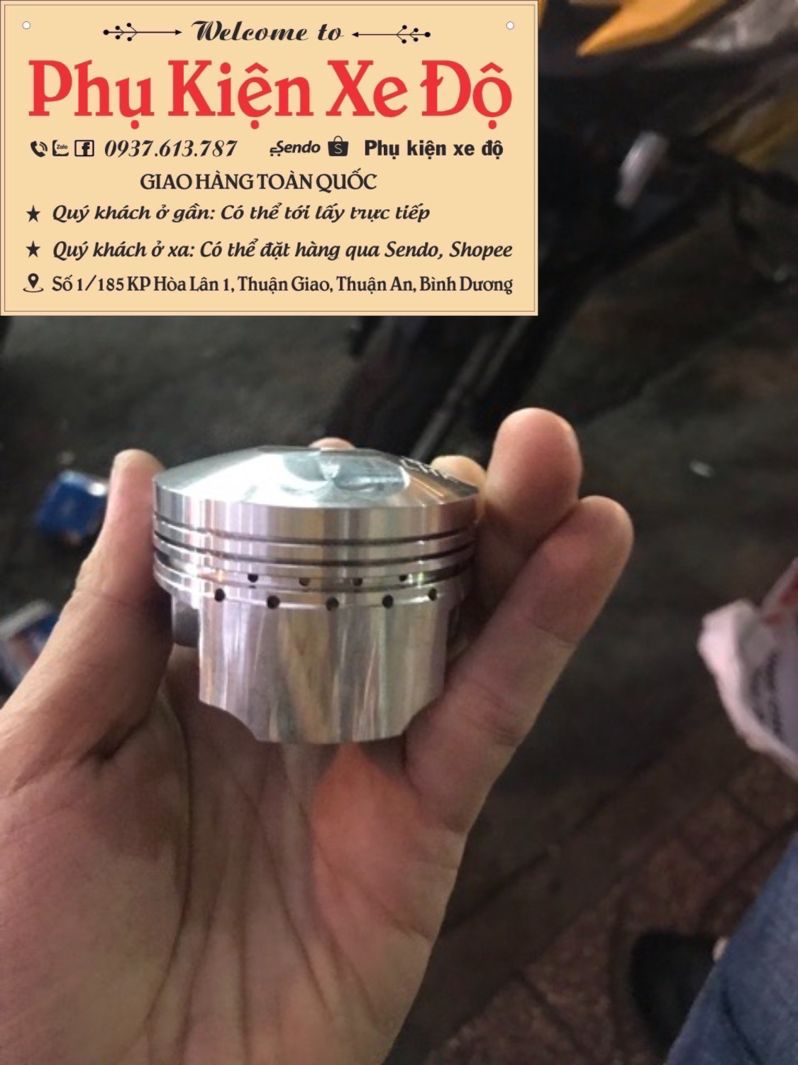 Trái nhôm xịn Wave 54mm