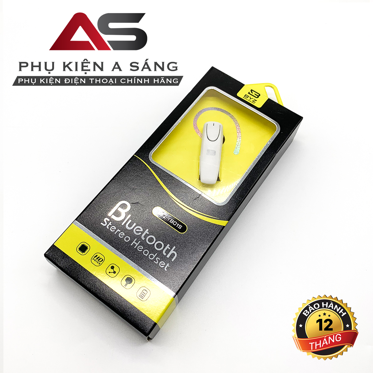 TAI NGHE BLUETOOTH YB015 CHÍNH HÃNG BYZ [ BẢO HÀNH 12 THÁNG]