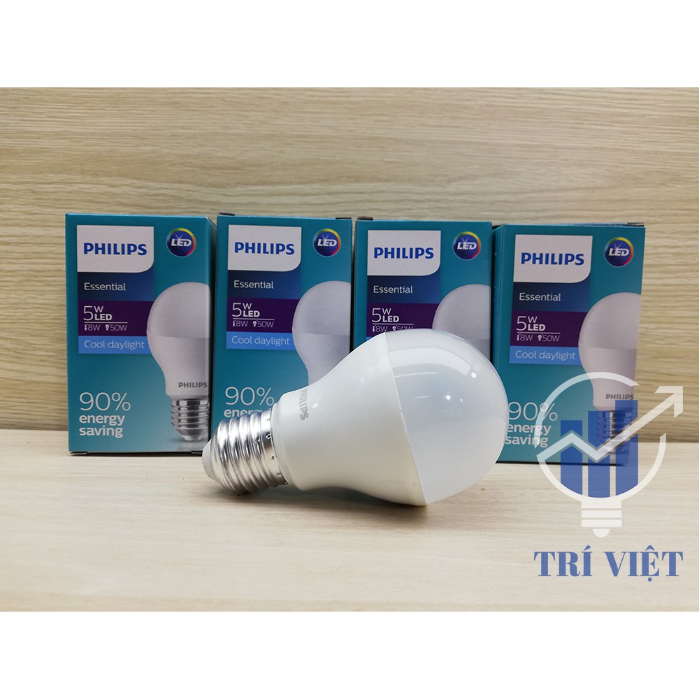Bóng Đèn Ledbulb Philips 3W - 5W - 9W Đuôi E27 3000K (Ánh sáng vàng) / 6500K (Ánh sáng trắng)