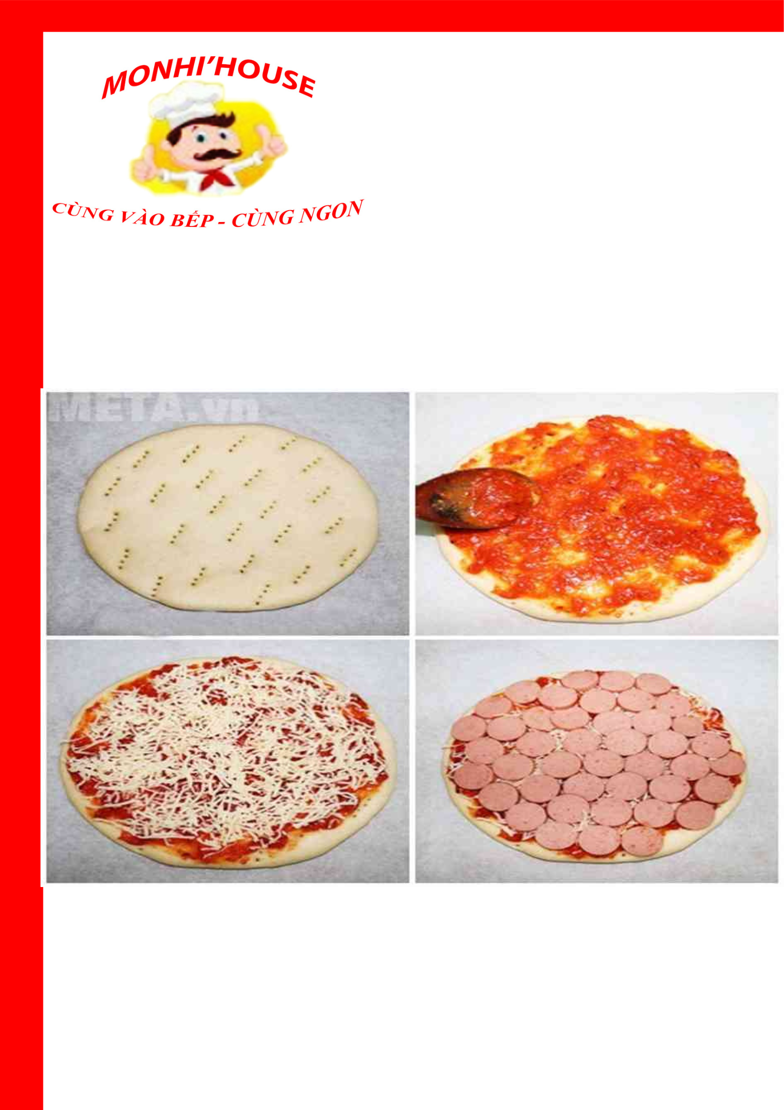 Sốt làm pizza ( 100g đủ 3 đế bánh)