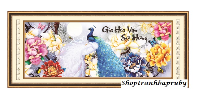 [HCM]Tranh đính đá Gia Hòa Vạn Sự Hưng 77470 kích thước 120 x 50 cm