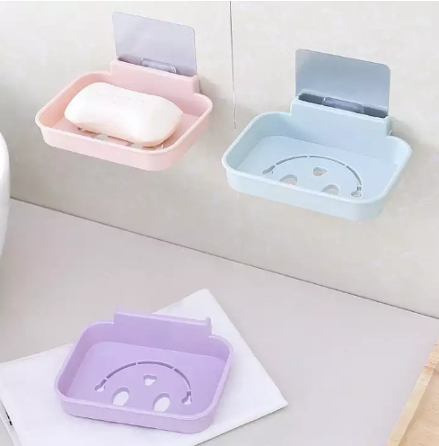 Khay để xà bông dán tường hình mặt cười