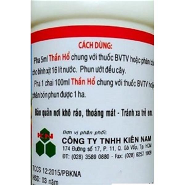 phân bón Chất Lưu dẫn Tăng lực THẦN HỔ chai 100ml
